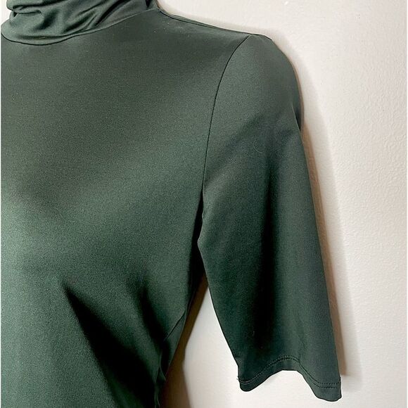 Catherine Malandrino Turtleneck 3/4 Elbow Sleeve Fitted Top - Picture 3 of 9
